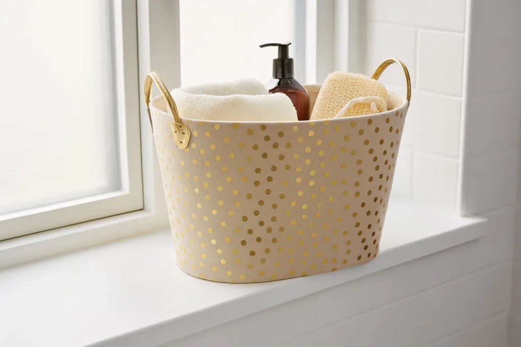 Műanyag gurulós állvány kosárral Fehér/Fekete