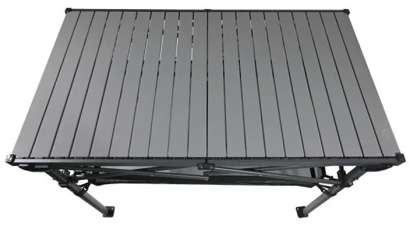 Antracit színű összecsukható kempingasztal 118x70 cm