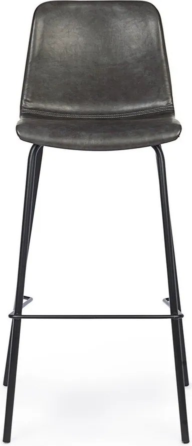 Sötétszürke kárpitozott bárszék (ülésmagasság 75 cm) Kyra – Bizzotto