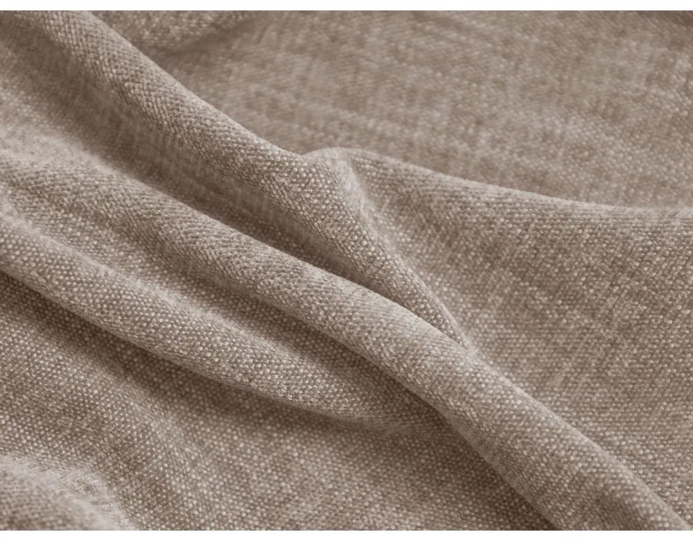 Világosbarna kárpitozott ágyneműtartós franciaágy ágyráccsal 200x200 cm Martina – Micadoni