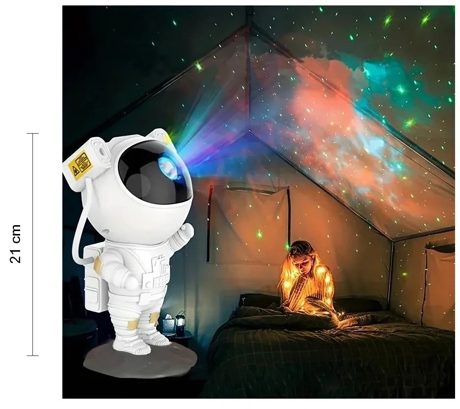 Űrhajós csillag projektor távirányítóval