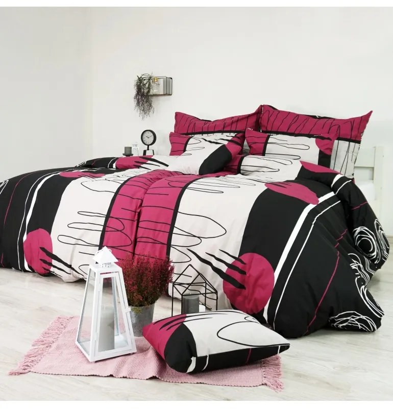 EMI Split bordó ágyneműhuzat, A standard egyszemélyes ágy szett tartalma: 1x 140x200 + 1x 70x90