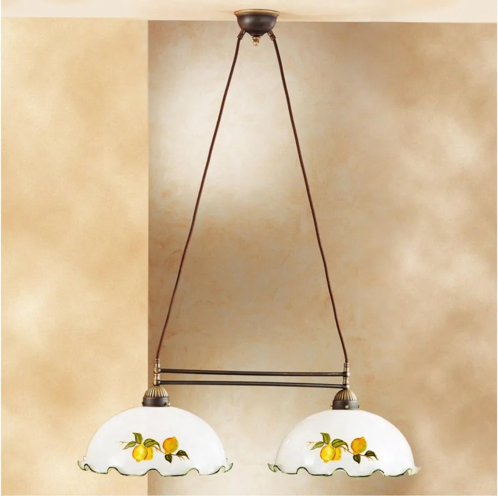 Kolarz 731.82.117 - Kábeles csillár NONNA 2xE27/75W/230V citromok