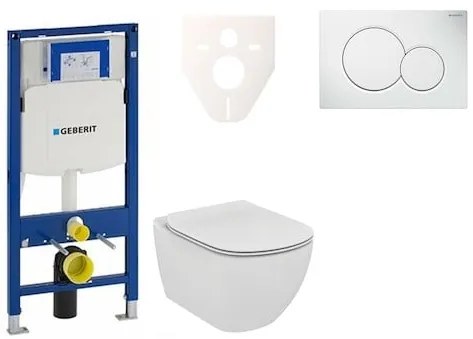 Fali WC szett Geberit előtétfalas szereléshez + Ideal Standard Tesi WC 111.300.00.5NF1