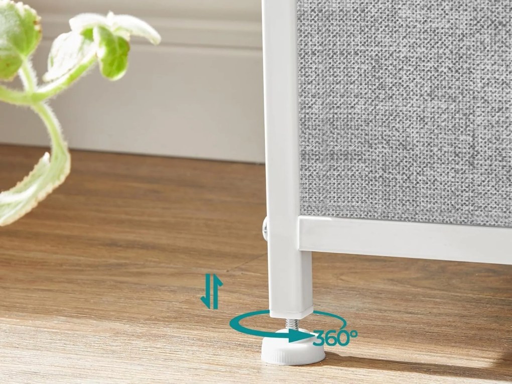 Komód fiókos tárolókkal TRENILO 80x81,5 cm, fehér/szürke