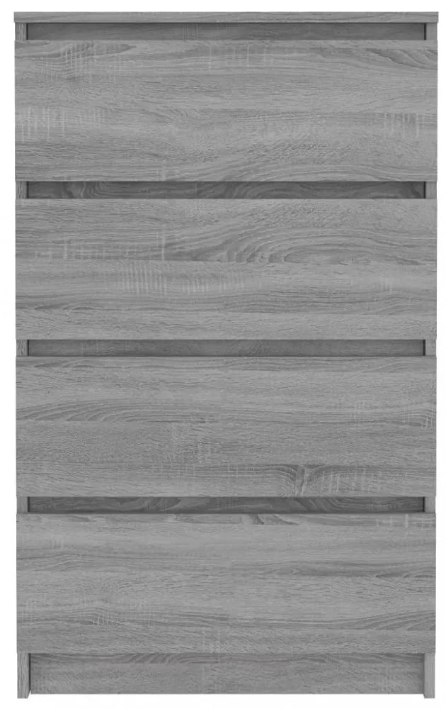 szürke sonoma színű szerelt fa tálalószekrény 60 x 35 x 98,5 cm