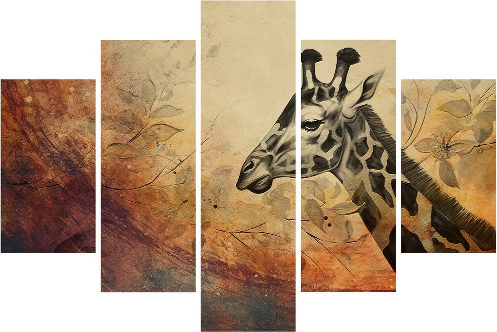 Kép - Zsiráf, festmény (150x105 cm)