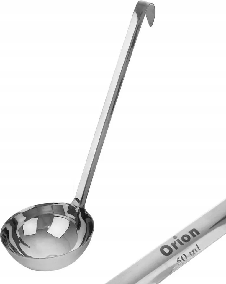 Merőkanál Rozsdamentes Acél Konyhai Kanál Leves Szósz Öntéséhez 45 ML 26CM