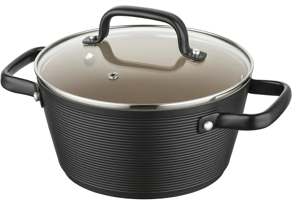 Florina Alumínium edény Carina Black 2,2 l, 20 cm, 20 cm átmérőjű