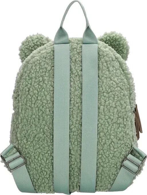 Zöld bolyhos gyerek hátizsák „Winnie”