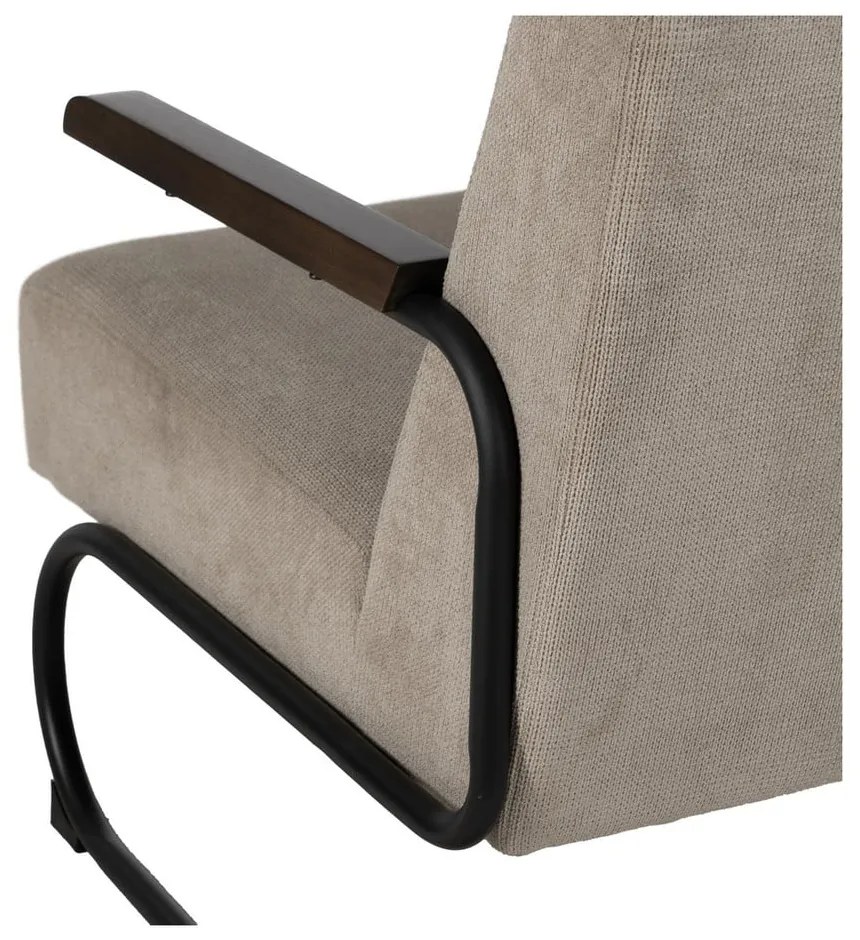 Szürkésbarna zsenília fotel Industra – Ixia