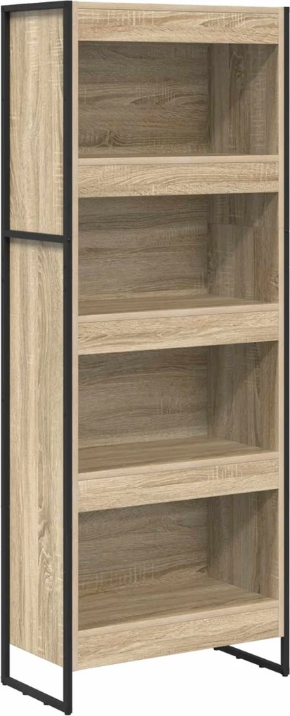 vidaXL Könyvespolc Sonoma 80 x 30 x 155 cm Faanyag