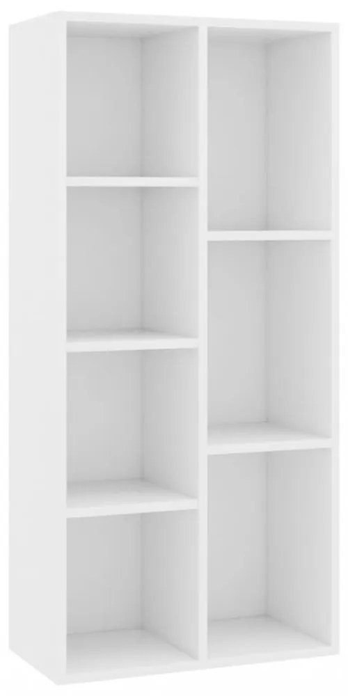 fehér szerelt fa könyvszekrény 50 x 25 x 106 cm