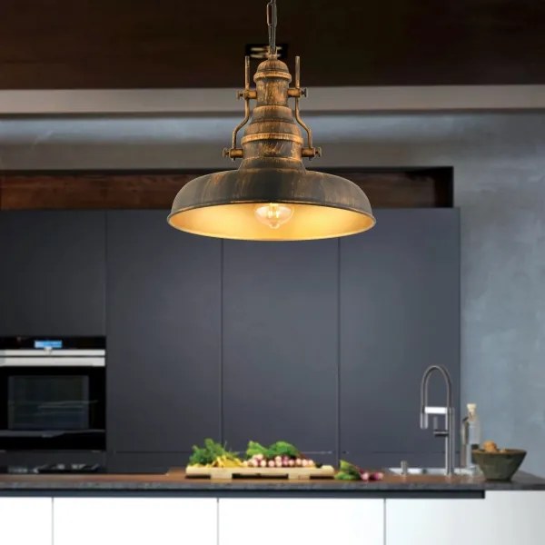 Csillár láncon 1xE27/40W/230V bronz