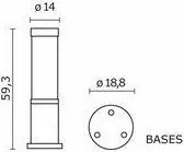 NOVOLUX 391A-F0224B-04 MAXIMA Modern Kültéri Állólámpa Antracit, Fehér LED IP55