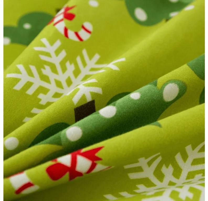 Mikroflanel ágynemű CHRISTMAS TREE zöld Ágyneműhuzat mérete: 70 x 90 cm | 140 x 200 cm