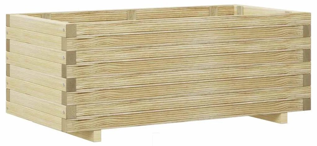 téglalap alakú fa magaságyás 100 x 50 x 40 cm