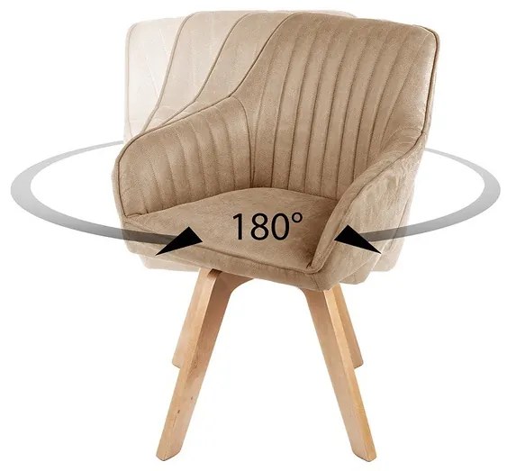Design forgószék Gaura pezsgő bársony
