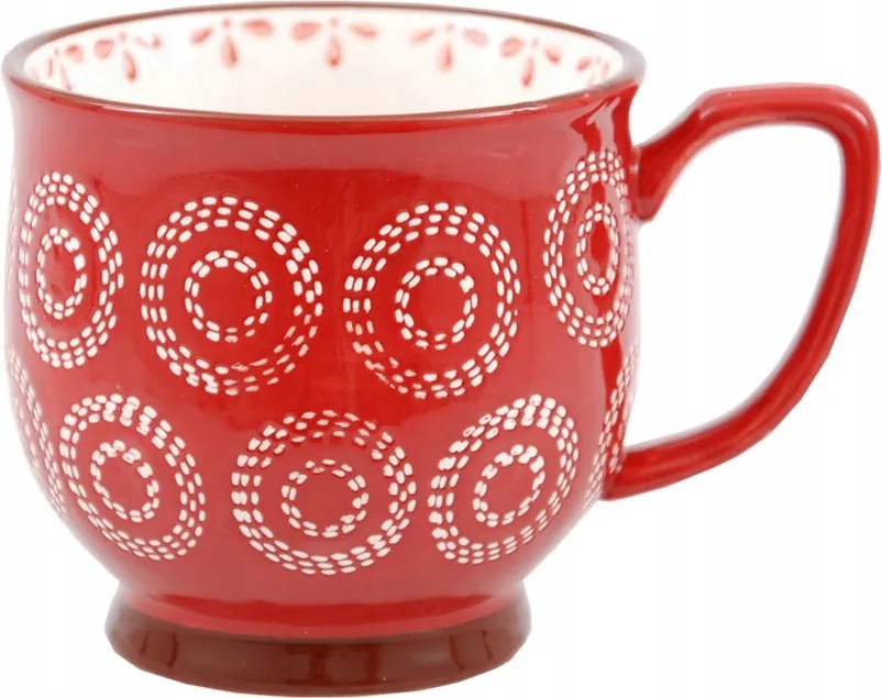 Karácsonyi Bögre Nagy 330ml piros kő bögre karácsonyi ajándék