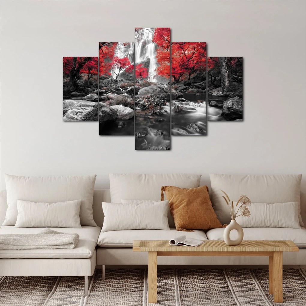 Kép - Vízesések az őszi tájban (150x105 cm)