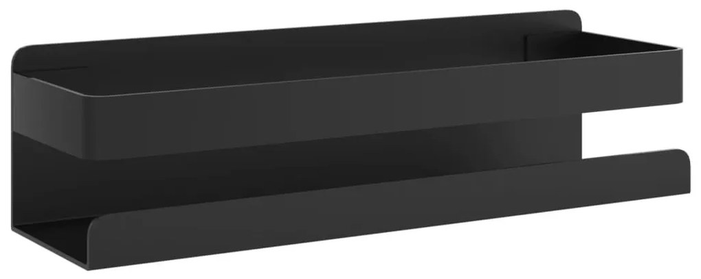 csiszolt 304 rozsdamentes acél matt fekete zuhanypolc23x6,5x6cm