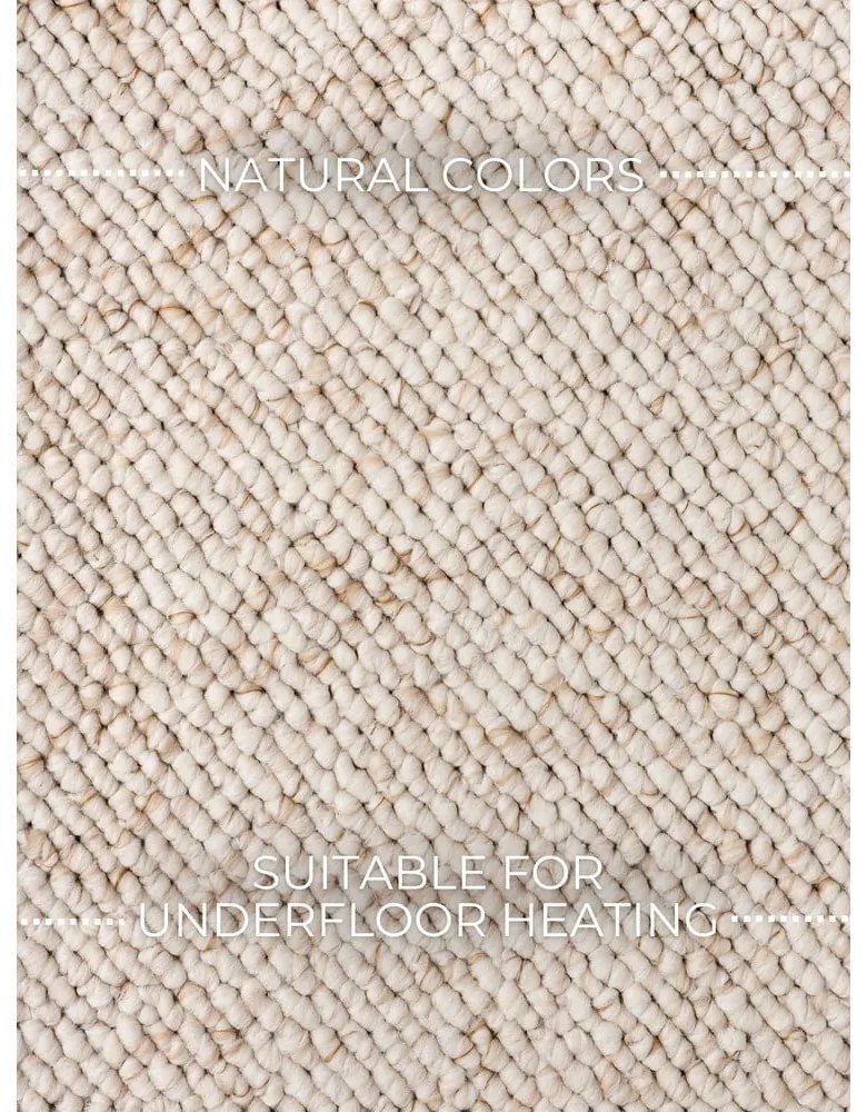 Krémszínű mosható futószőnyeg 80x240 cm Rocco Cream – Elle Decoration