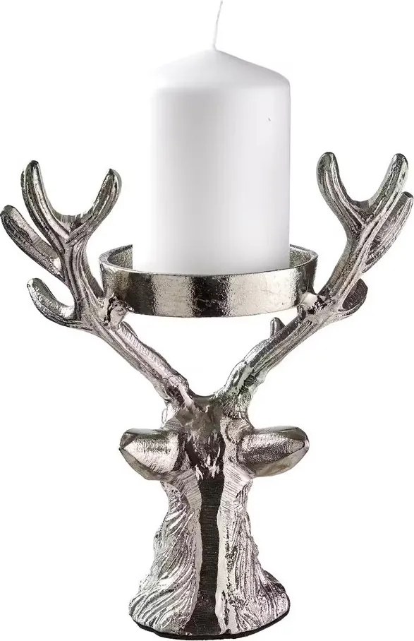 OH MY DEER gyertyartó szarvas 11 cm, ezüst