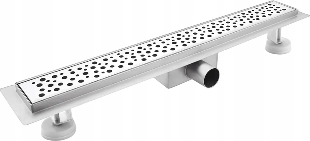 Lineáris Zuhanyfolyóka Buborékos Rozsdamentes acél Szifonnal 120x11 cm