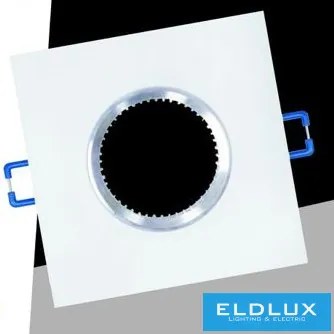 UNIVERSO Süllyesztett lámpatest 1xPAR16 foglalat nélkül IP20 Fehér 95x95x23mm Kivágás:D60mm