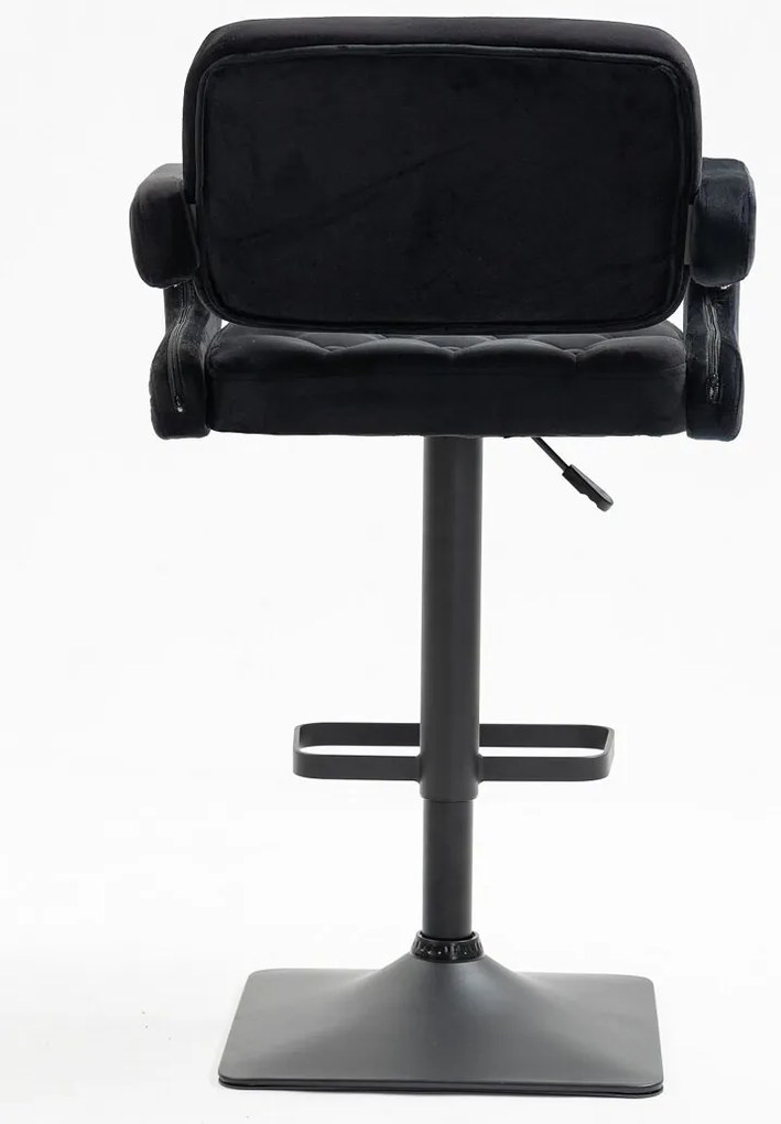 HR8403KW Fekete modern velúr szék fekete lábbal