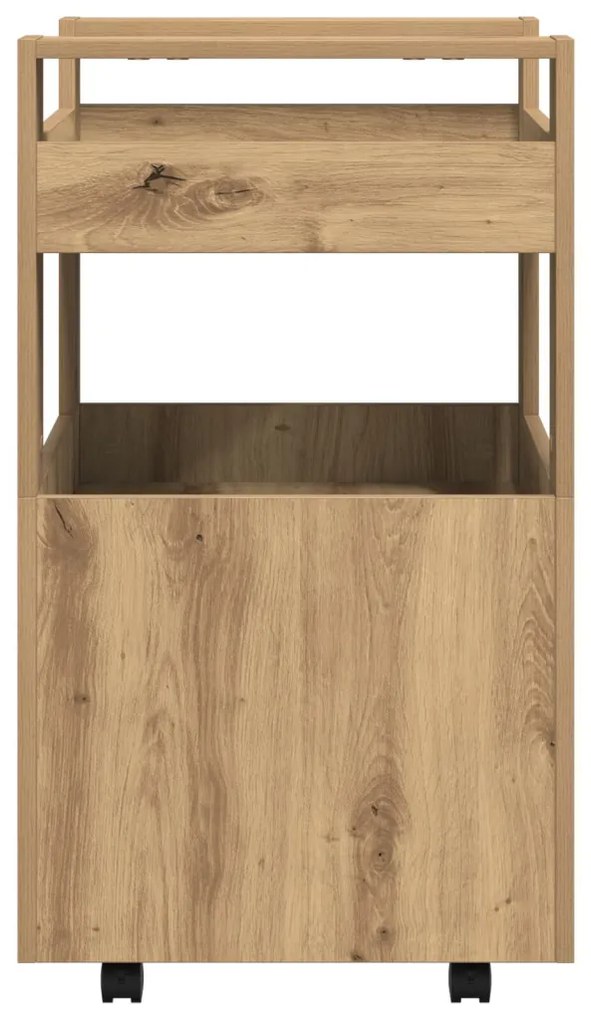 Konyhai Trolly Mesteri Tölgy 60x45x80 cm Mérnöki Fa