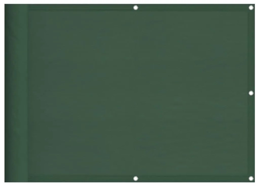 sötétzöld 100% oxford poliészter erkélyparaván 75 x 700 cm