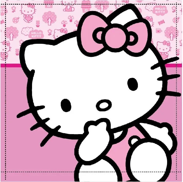 Hello Kitty Cutie kéztörlő, arctörlő, törölköző 30x30cm