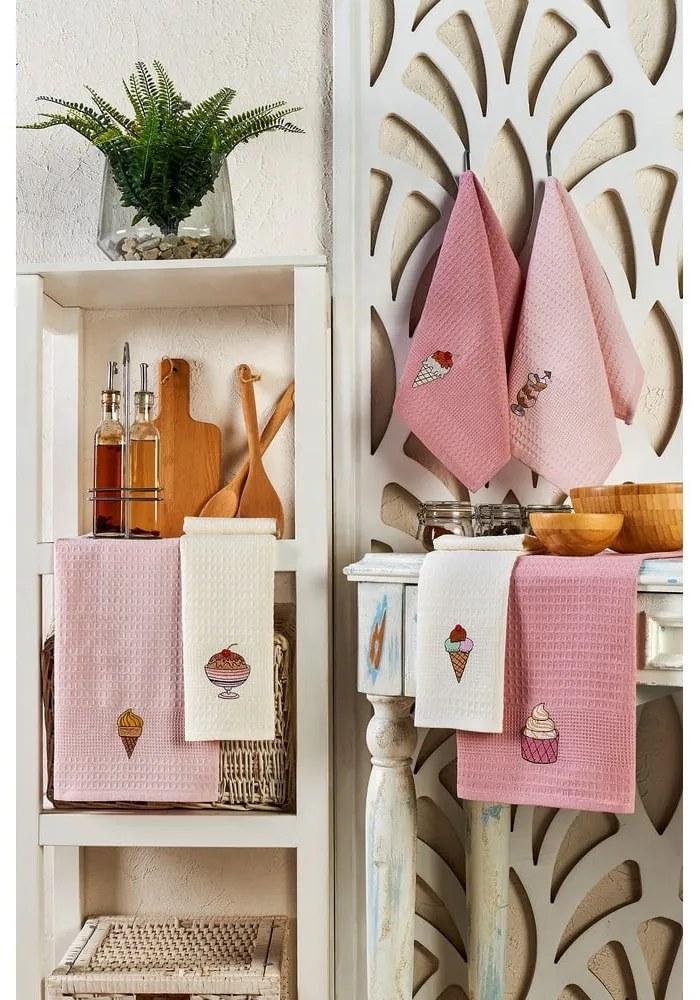 Pamut konyharuha szett 6 db-os 40x60 cm Ice Cream – Foutastic