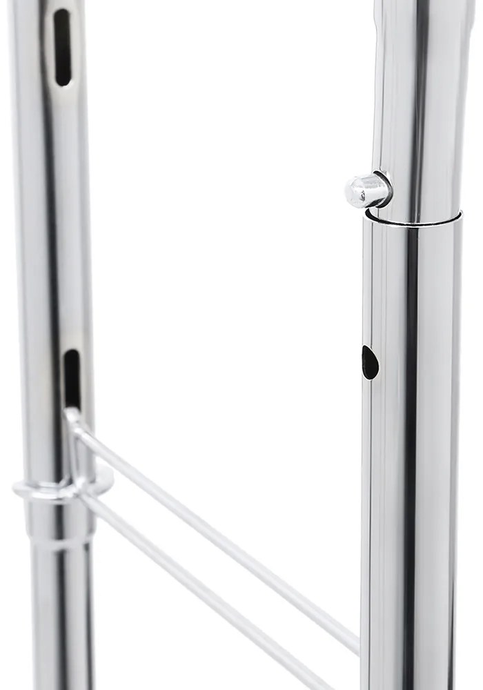 Állítható magasságú és szélességű ruhatartó állvány, ezüst