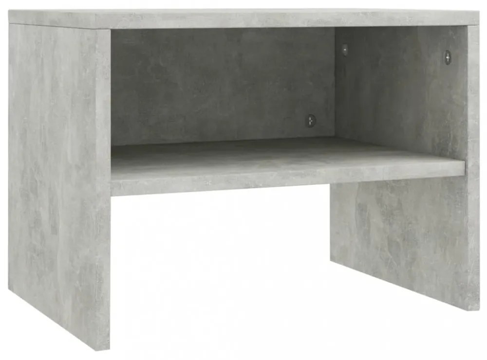 2 db betonszürke szerelt fa éjjeliszekrény 40 x 30 x 30 cm