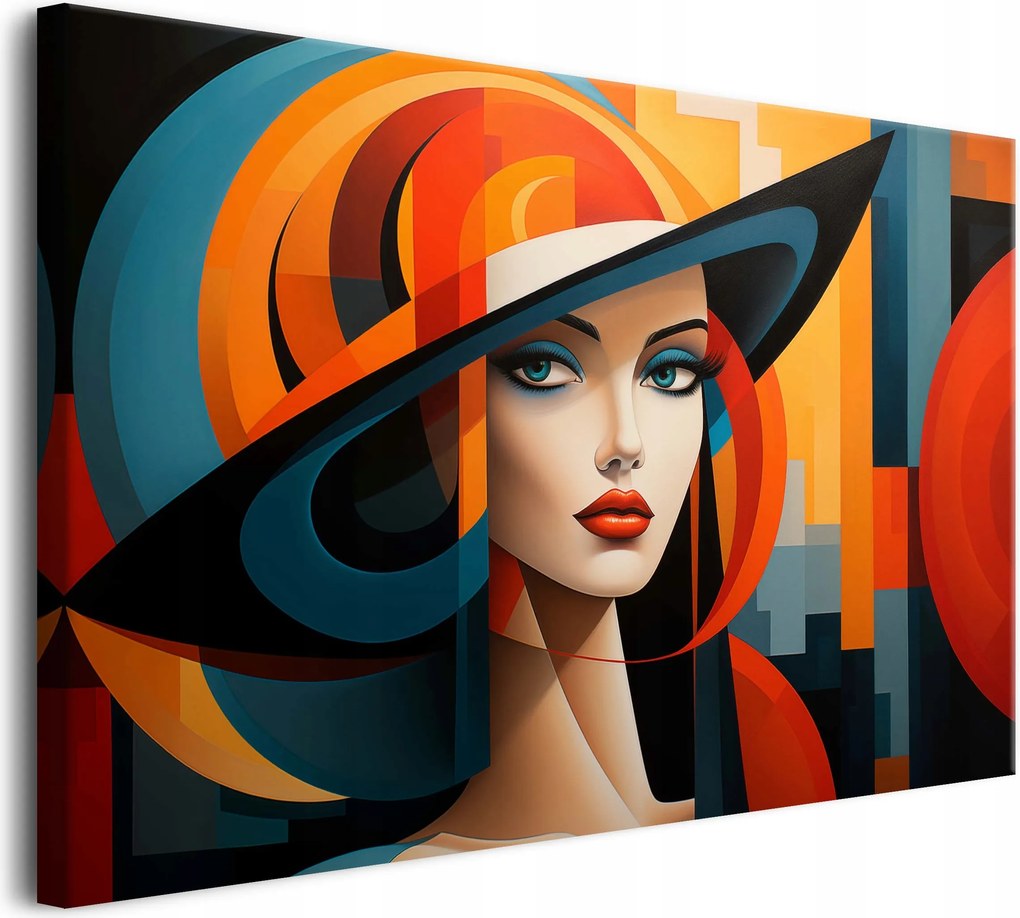 Vászonkép falikép női portré art deco stílus 80x120cm