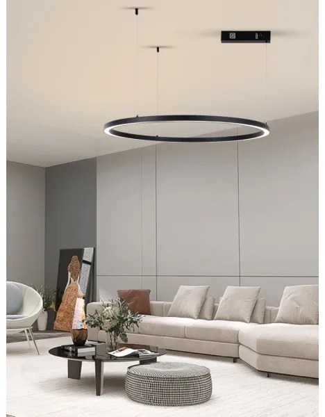 Immax NEO 07215L-LED Dimmelhető csillár zsinóron FINO 60W/230V 80cm fekete Tuya + távirányító