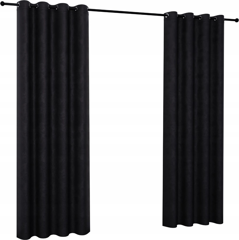 Vélúr függöny karikákkal 140x250 Sima vélúr hosszú függöny nappaliba