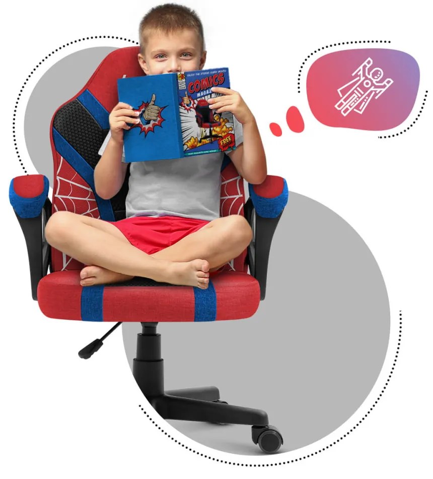 Gyermek gamer szék, gyerekeknek , Spider Mesh