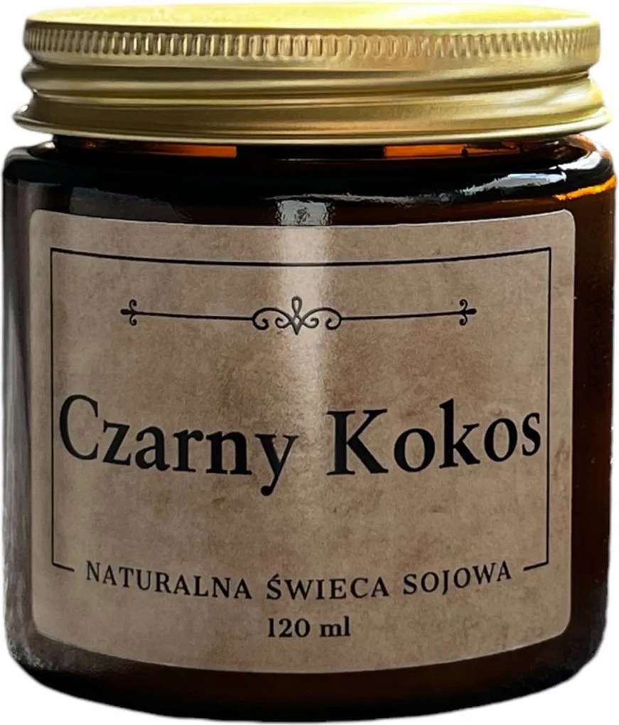 Természetes illatgyertya Fekete Kókusz 120 ml