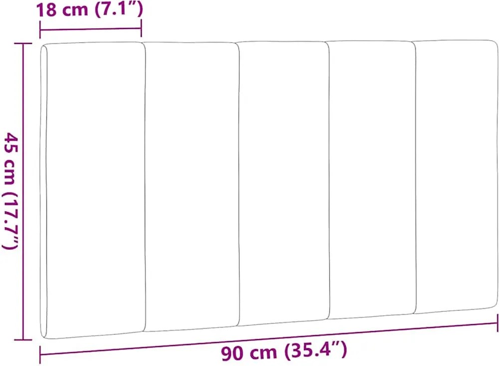 krémszínű szövet fejtámla párna Hanko 90 cm