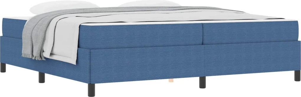 vidaXL Ágykeret matracmal Kék 200 x 200 cm szövet