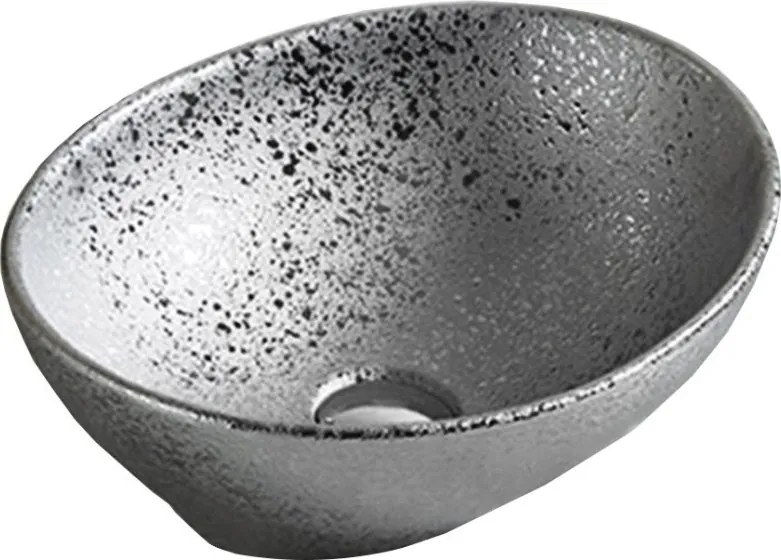 Mexen Elza 41 x 33 cm-es pultra szerelhető mosdó, ezüst - 21014052