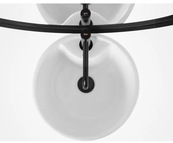 REA-U5635 - Szabadon álló BLANKA mosdó 85x40 cm kerámia/fényes fehér