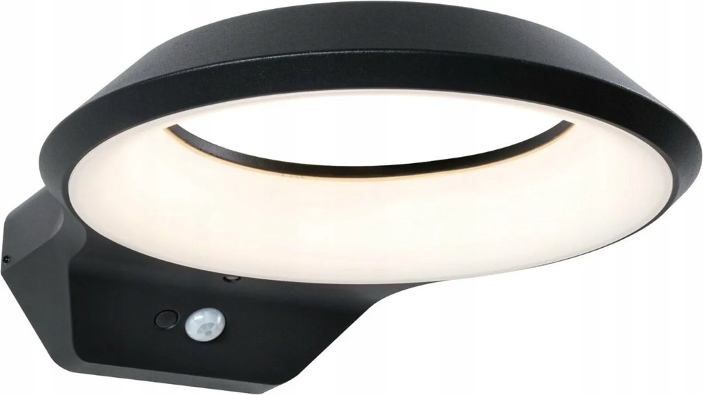 Paulmann Anela Led kültéri fali lámpa, mozgásérzékelővel, IP44, antracit