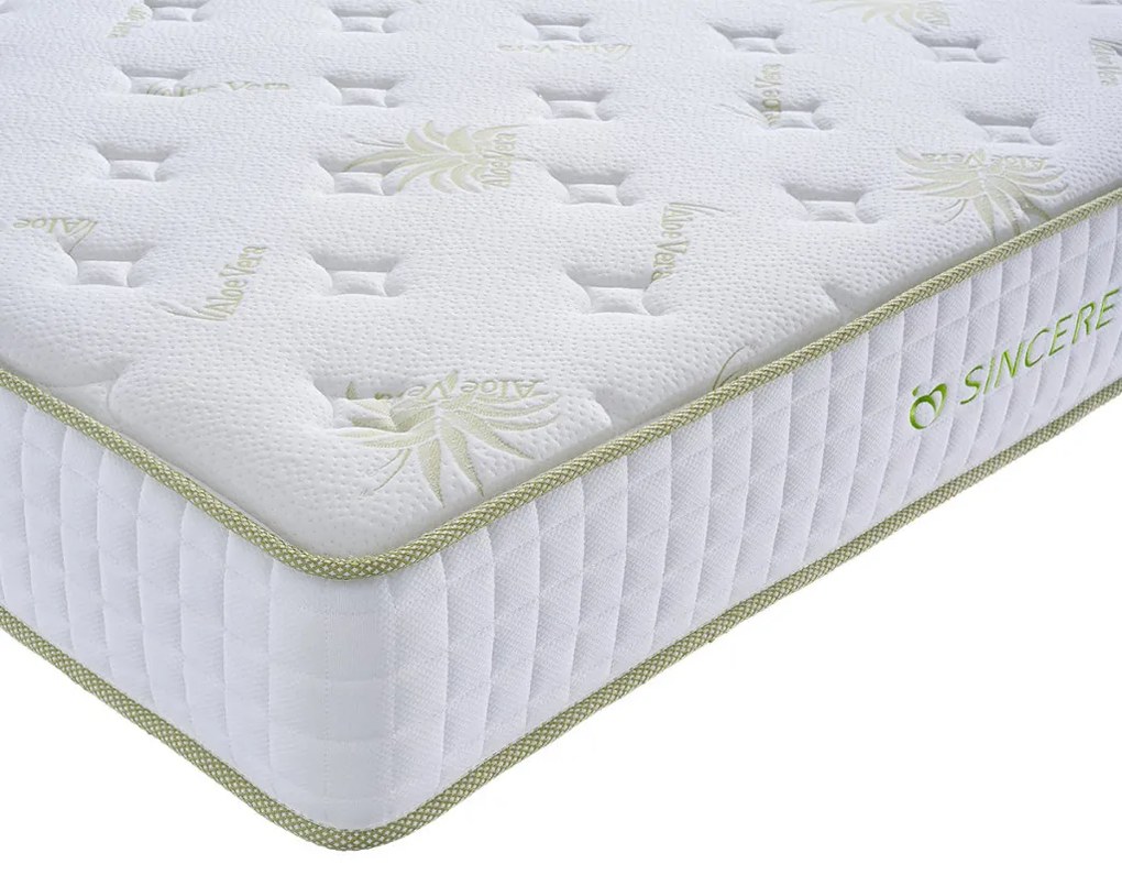 Prime Sleep 90x200x25cm táskarugós matrac, memóriahab aloe vera huzattal, 7 komfortzónás H4 kemény
