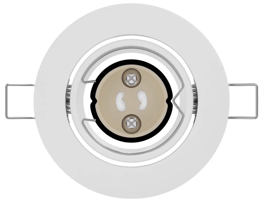 Beépített Spotlámpák 12 db Kerek GU10 Fehér Ø90 mm Acél
