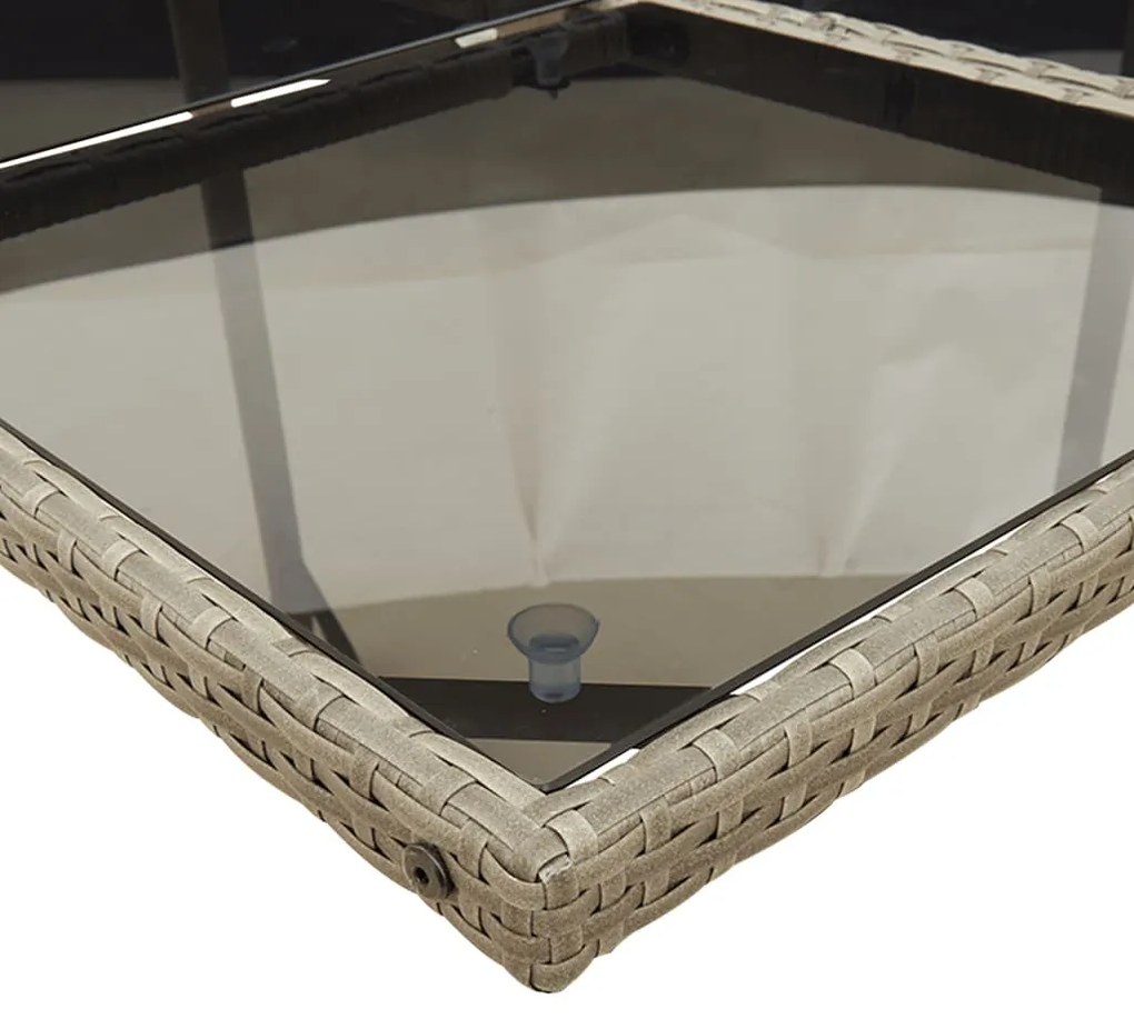 vidaXL 13 részes szürke polyrattan kerti ülőgarnitúra párnákkal