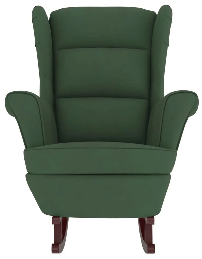 Sötétzöld Bársony és Tömörfa Hintaszék